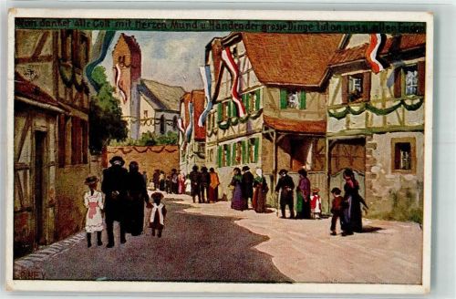 VDA Nun danket alle Gott Volksliederkarte Nr. 46 Bahnpost Müllheim Basel Zug 45 24.8.17 Novatis 20767