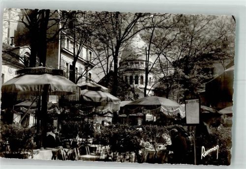 Paris 1954 la Plac du Tetre Gasthaus Cafe