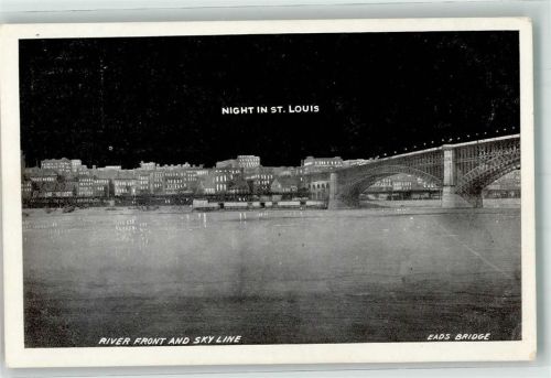 St. Louis Skyline bei Nacht Eads Bridge