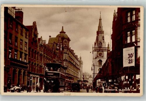 Glasgow 1937 Straßenbahn Auto Trongate