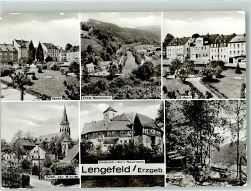 Lengefeld 1961 Marktplatz Kirche Kinderheim