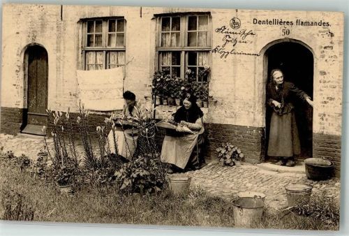 1930 Spitzenklöpplerinnen in Belgien Dentellieres flamandes Fotograf Ern. Thill