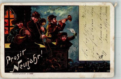 1899 Turmbläser Lithographie