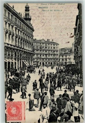Madrid Calle de Sevilla Briefmarke Bildseite