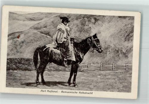 Rumänische Volkstracht Pferd Port National