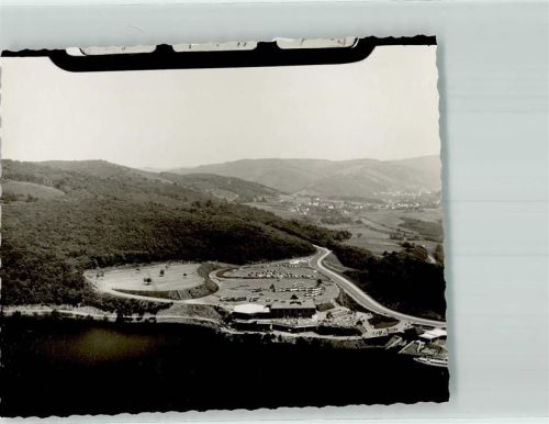 Schwammenauel Fliegeraufnahme Ort handschrfitlich Foto Original aus Archiv eines Ansichtskartenverlags