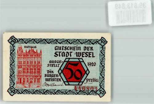 Wesel 1920 50 Pfennig