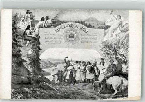 Liederkarte Patriotik Fahnenträger Bildkarte