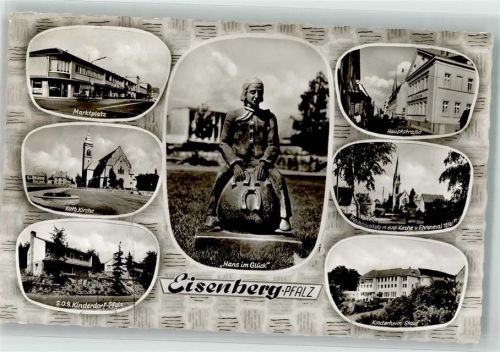 Eisenberg Denkmal Hans im Glück Marktplatz Kath. Kirche Kinderheim S.O.S. Kinderdorf Ev. Kirche