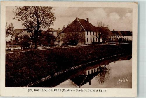 Roche-lez-Beaupre Foto Helberg Bords du Doubs Kirche