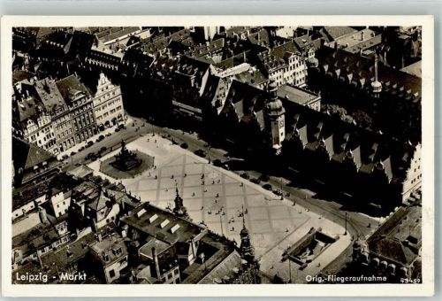 Leipzig Markt Fliegeraufnahme
