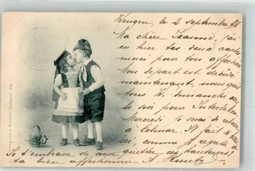 1898 Kinder Kuss Verlag L. Schaller 214