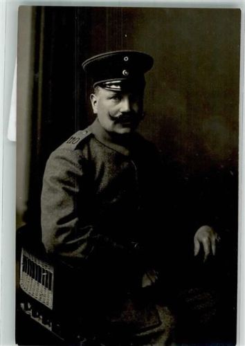 Konstanz 1917 Älterer Soldat des Landsturm-Inf.-Reg. 110 in Uniform WK I Ort lt. Fotograf Joseph Fischer