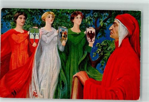 sign. Savini Marfori Geschenk Doge Frauen mit Trikolore