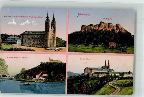 Bad Staffelstein Wallfahrtskirche Vierzehnheiligen Staffelberg Kloster Banz m. Hausen