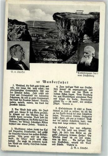 Bad Staffelstein Portaut V. von Scheffel Einsiedelmann Ivo Staffelstein Wanderfahrt