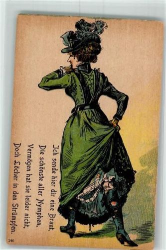 1898 Nr. 240 Ich sende dir hiermit eine Braut mit Löcher in den Strümpfen Makaber