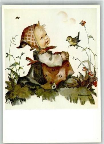 Nr. 5896 Verlag Ars sacra Josef Müller Kind Biene Vogel