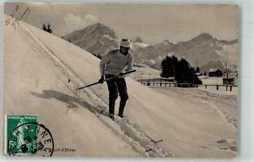 1908 Sport d`hiver mit einem Stock Jullien freres 3233