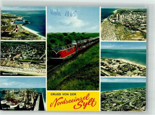 Hörnum Fliegeraufnahmen von Wenningstedt Hörnum Westerland List und Rantum Eisenbahn Fischereihafen
