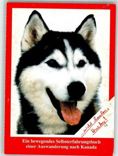 Halle Husky Werbung Buch Auswanderung Kanada