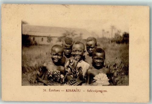 1913 Schwarzafrikaner Schuljungen Kwango