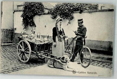 1914 - 1918 Laitiere flamande Polizei Kontrolle Verlag Nels Serie Laitjere Nr. 2