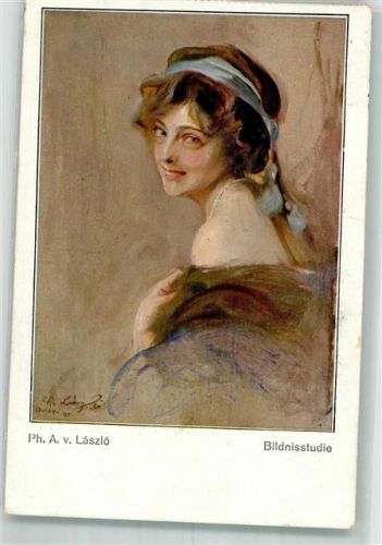 1913 sign. Laszlo Ph.A.v. Bildnisstudie