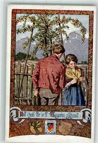 Frau Paar Spruch Wappen Bund der Deutschen in Niederösterreich Nr.52