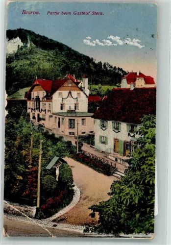 Beuron 1918 Gasthaus Stern Feldpost WK I Foto AK Eckbug