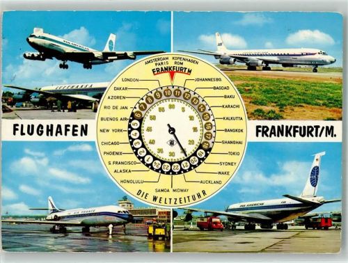 Frankfurt SAS und Air France Flughafen Weltzeituhr
