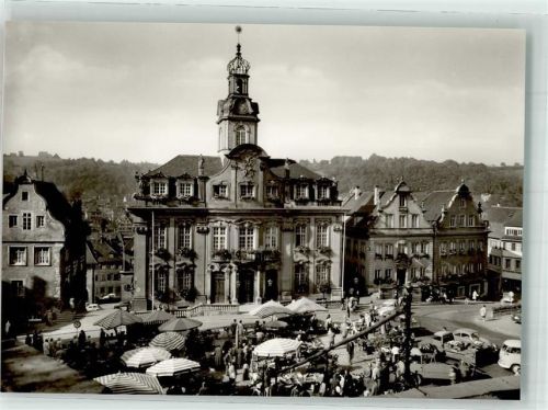 Schwäbisch Hall Rathaus Marktszene VW Käfer VW Bulli