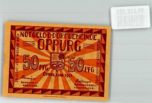 Oppurg 1921 50 Pfg Kirche Erb. 1694
