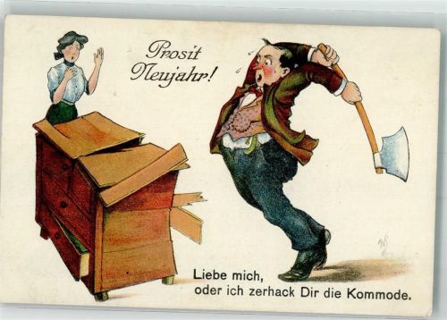 Mann zerhackt aus Liebeskummer mit einer Axt die Kommode Neujahr WSSB No. 497