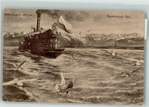 Salon-Dampfer Bavaria Starnberger See Möwen