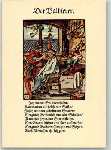 München Heyden Fabrik Salben Zäpfchen Bild: Der Balbierer im Mittelalter