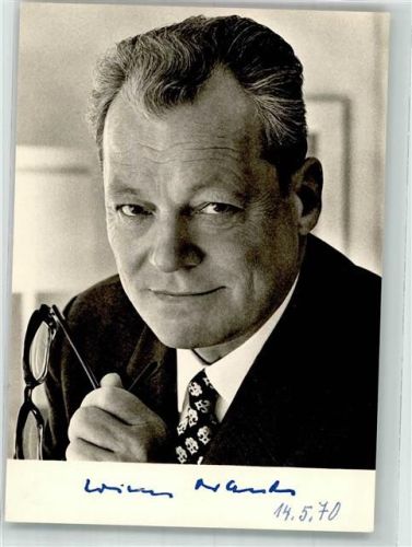 Dr. h..c. MdB Bundeskanzler Vorsitzender d. SPD Faksimile