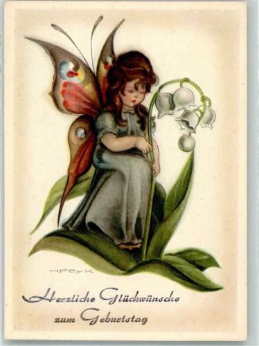 Schmetterling vermenschlicht Geburtstag