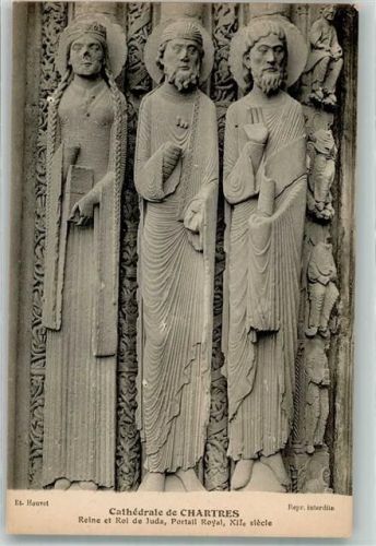 Chartres Skulpturen von Königin und König der Juden an der Kathedrale