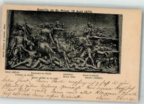 Gravelotte 1901 Relief der Schlacht bei St. Privat Reichseinigungskriege 1870