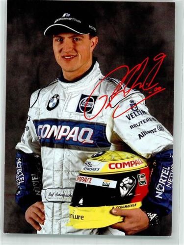 Rennfahrer Ralf Schumacher Faksimile Unterschrift
