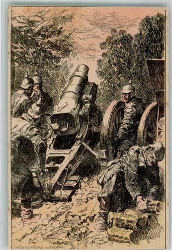 1916 Artillerie Geschütz sign. Anton Hoffmann ( beschnitten)