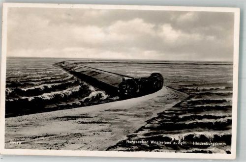 Westerland 1939 Hindenburgdamm mit Dampflokomotive Fotograf Karl Waak