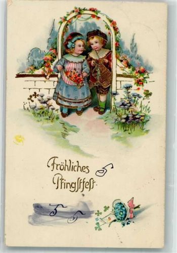 1916 Kinder mit Rosen