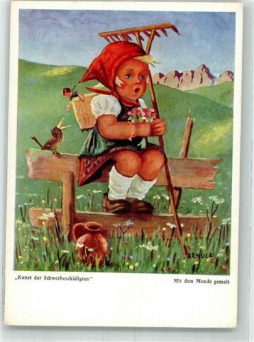 sign. Arnulf Stegmann Dennoch Verlag Nr. 120 Bauernmädchen