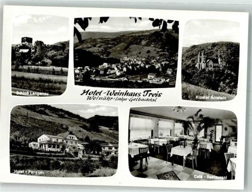 Weinähr Hotel Pension Weinhaus Treis im Gelbachtal mit Kloster Arnstein und Schloss Langenau