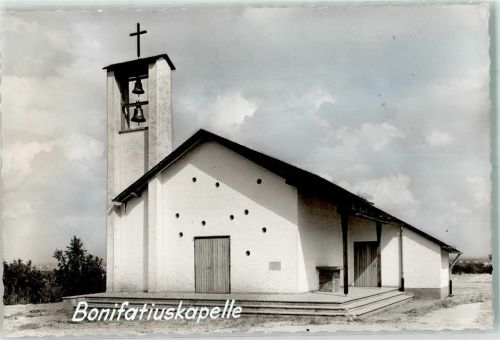 Kriftel Kirche Bonifatiuskapelle Ort handschrfitlich Foto Original aus Archiv eines Ansichtskartenverlags