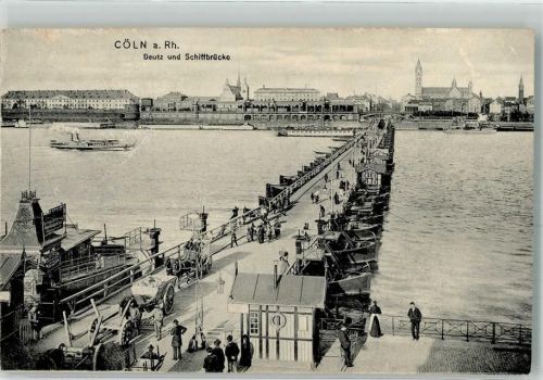 Köln Deutz 105 1913 Schiffbrücke