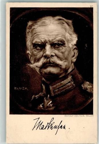 1915 von Karl Bauer gemalt Faksimile Unterschrift Deutsche Heerführer 1. Gruppe Ostpreußenhilfe