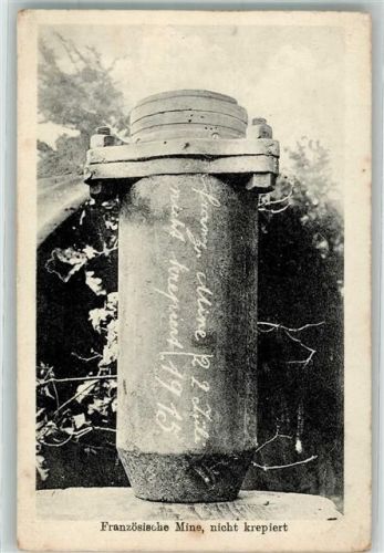 Französische Mine , nicht krepiert WK I Waffe 1915